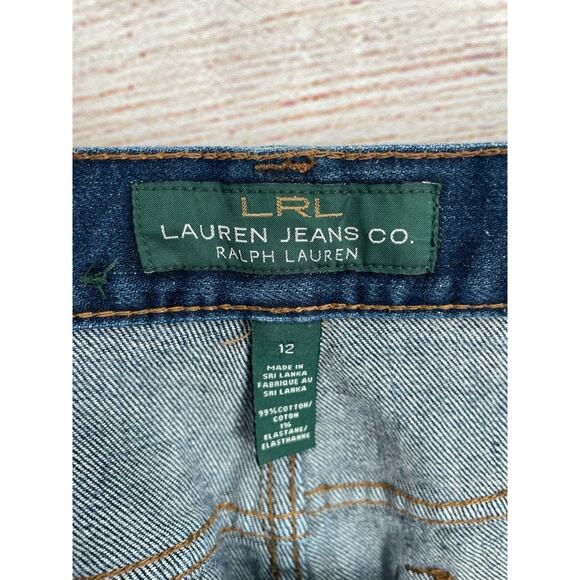 Lauren Ralph Lauren LRL Classic Midcalf Jeans Women's Size 12 Blue Dark Wash - Picture 4 of 8